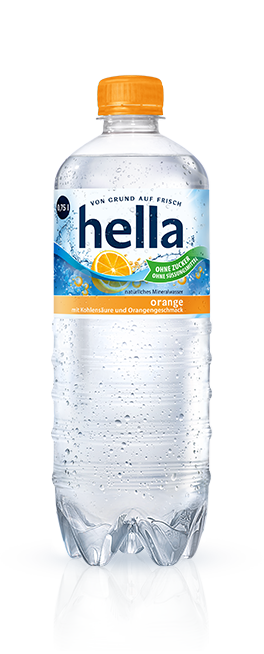 hella Mineralwasser mit Geschmack (Orange) 0,75 Liter PET